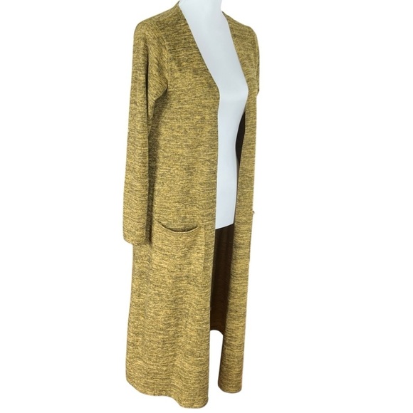 Lularoe Mustard Gold and Black Heather Sarah Duster women’s size small - Picture 3 of 6